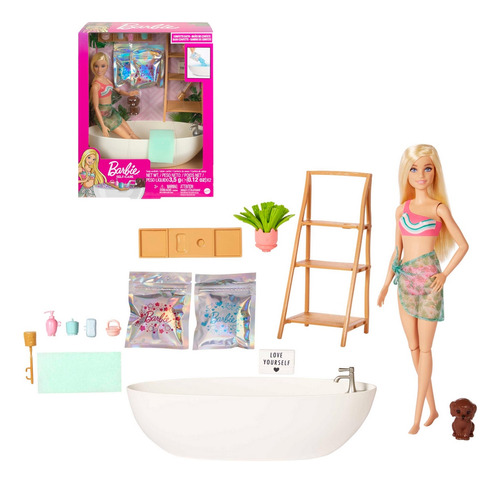 Barbie Set De Juego Baño De Burbujas