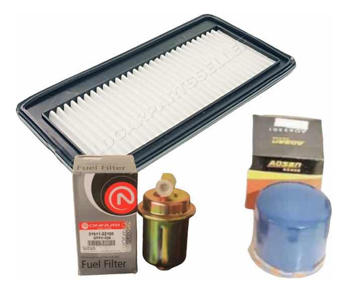 Kit Filtros Aire Aceite Combustible Para Hyundai Atos 97/03