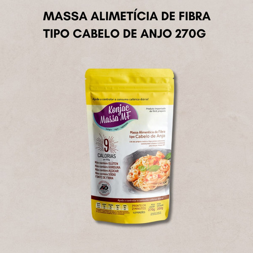Macarrão De Konjac Cabelo De Anjo Konjac Massa Mf Sachê 200g