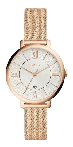 Reloj Fossil Es4352 Dama Color de la correa Oro rosa Color del bisel Oro rosa Color del fondo Blanco