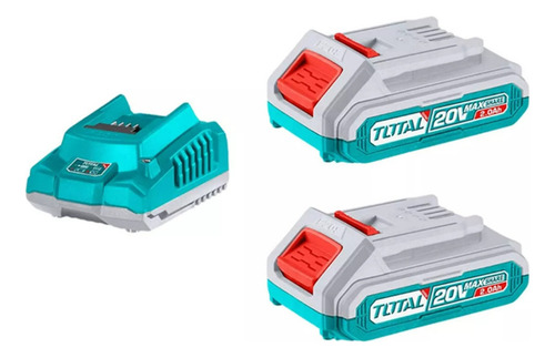 Kit Cargador + 2 Baterias 20v 2ah Total Tfbcpk1222
