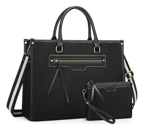 Bolso Cartera Mosiso Para Macbook Dell Hp Ipad Cosmeticos Negro.