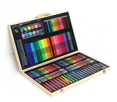 Set 180 Pzs De Arte Profesional Colores Lápices Kit Dibujo