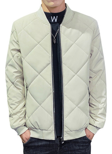 Chamarra Otoño Invierno Hombre Rombo Fleece Abrigo