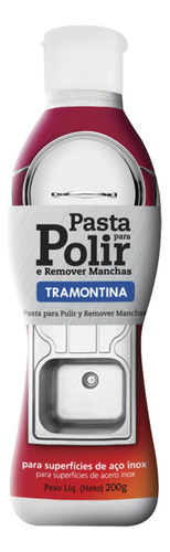 Pasta Para Pulir Remover Manchas De Acero Tramontina 200 Grs