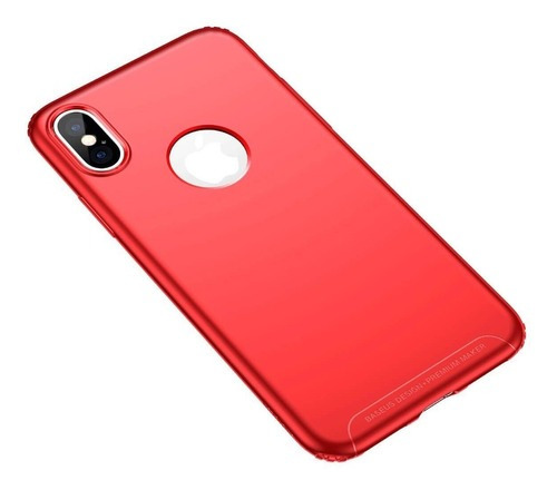 Funda Baseus Soft para teléfono celular para iPhone X (roja)