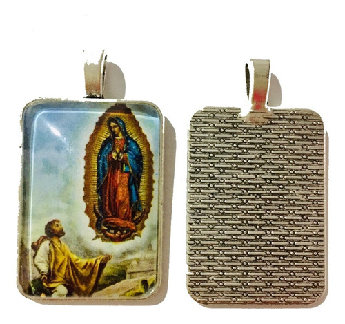 22 Medallas Virgen Guadalupe Y Juan Diego Mide 3.5cm X 2.5cm