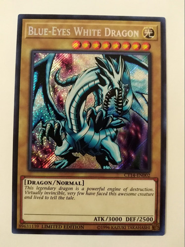 Blue-eyes White Dragon - Secret Rare      Ct14   Ojos Azules