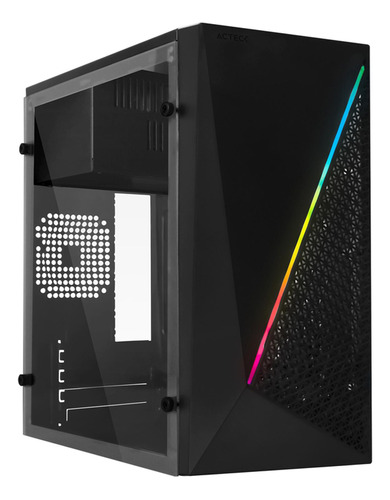 Gabinete Acteck Kioto Micro Atx Fuente 500w Rgb Ac-933070