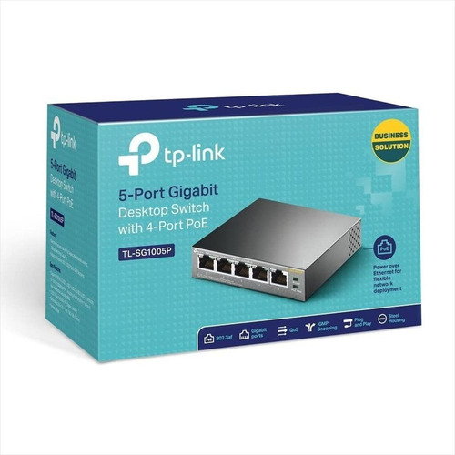 Imagen 3 de 8 de Switch Escritorio Tp-link,5 Puertos Gigabit Poe, Tl-sg1005p