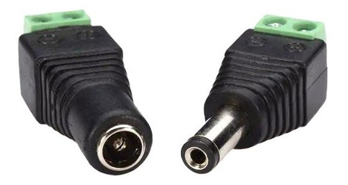 Dc Plug Conector Macho Hembra Cctv Camara 5,5x2,1mm