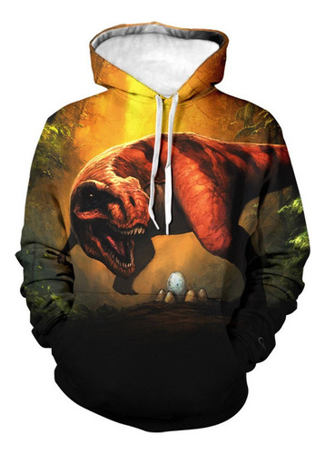 Sudadera Casual Con Estampado 3d De Dinosaurios De Jurassic