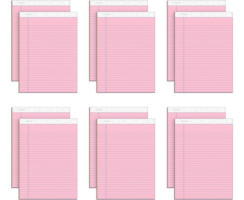 Blocs De Notas Prism, 8½  X 11¾ , Regla Legal, Rosa, ...