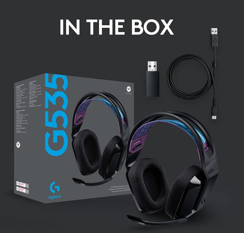 Imagen 8 de 9 de Auricular Gamer Con Microfono Logitech G535 Wireless Black