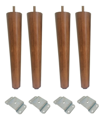 Imagem 1 de 1 de Kit Com 4 Pé Palito 70cm Com Rosca 5/16 Acompanha Chapa Reta