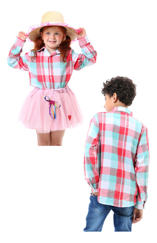 Camisa Xadrez Infantil Brigadeiro - Quimera Kids
