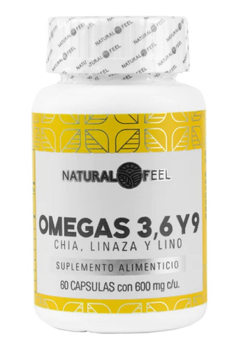 Omegas 3,6 Y 9 Con 60 Capsulas. 100% Natural - Natural Feel