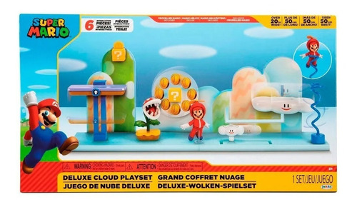 Set Super Mario Nube Deluxe Con Figura Y 6 Piezas