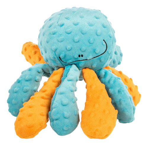 Godog Crazy Tugs Octopus Squeaky Plush Tug Dog Toy, Chew Gua