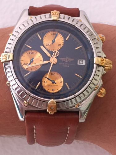 Relógio Breitling Automático 38mm, Safira Aço E Ouro.