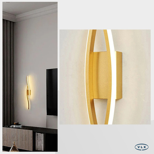 Arandela Moderna Led Quarto Sala 3-4-6k Quente Wave Egípcia