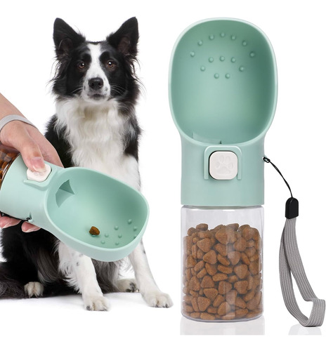 Dispensador De Alimentos De Mano Para Perros Con Bolsa Integ