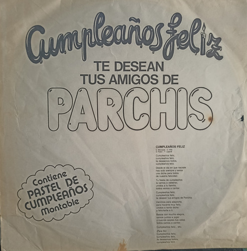 Parchís Cumpleaños Feliz Lp De Colección Fotos (Usado)