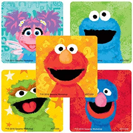 Los Fabricantes De Sesame Street Sonrisa Tiza Pegatinas - Pr