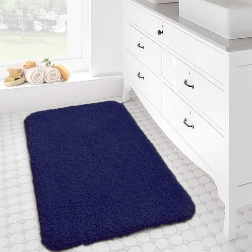 Alfombra Baño Suave Antideslizante Felpa 60x40 Mullida Soft