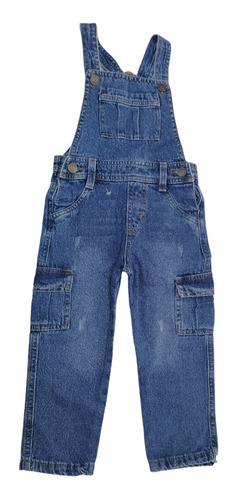 Pantalón Oberol Overol Braga Jeans  Cargo Para Niño