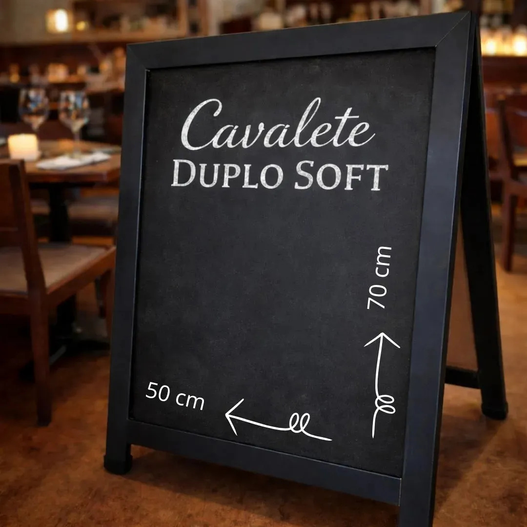Cavalete Calçada Lousa Preta 70x50 Cardápio Rua Restaurante Preto