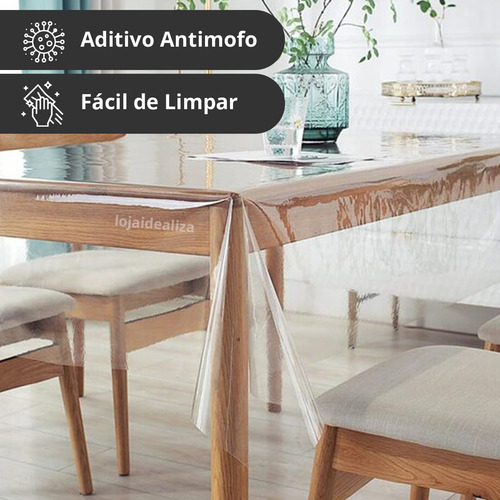 8 Toalhas Mesa Plástico Transparente 2 Lugares 70x70