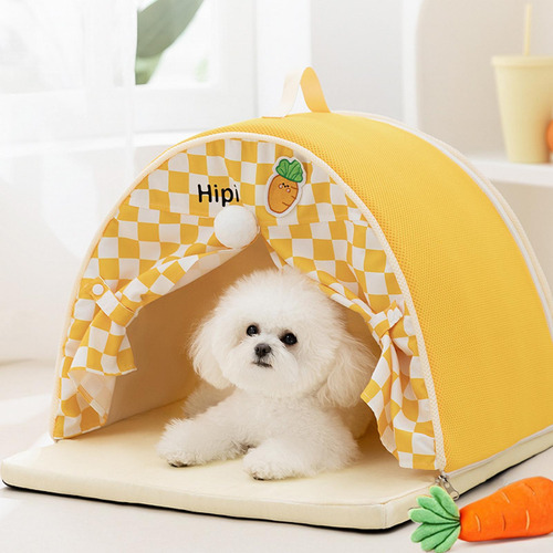 Casa De Carpas De Mascotas 50cmx50cmx40cm Naranja