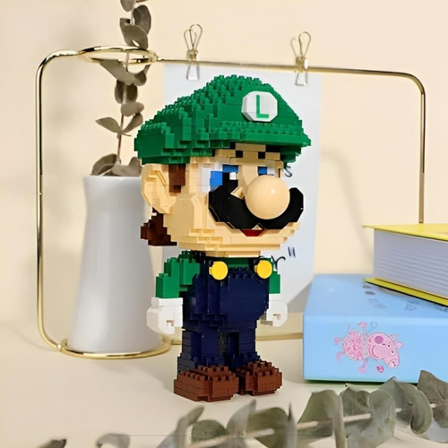 Armable Bloque Pequeño, Super Mario Bros, Luigi Cantidad De Piezas 782