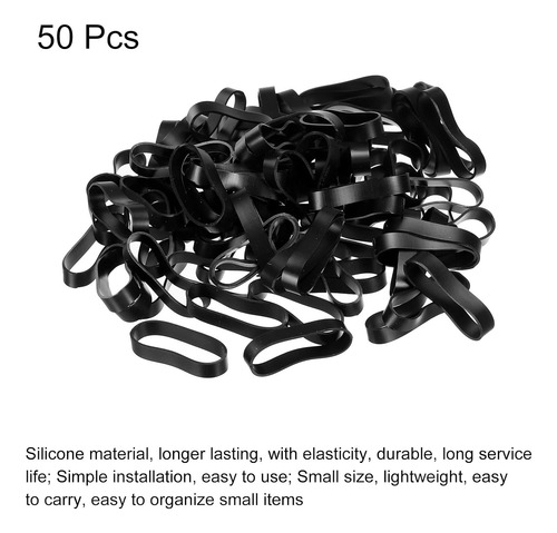 Bandas De Silicona Antideslizantes Negras De 1 1/4 PuLG