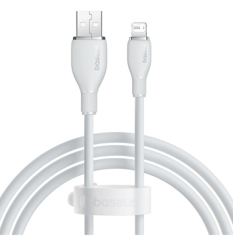 Cable rápido Baseus de 2,4 A para iPhone USB Lightning de 1,2 m, color blanco