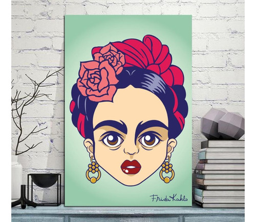 Vinilo Decorativo 40x60cm Frida Kahlo Deco Pop Art