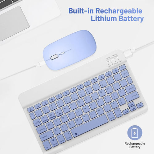 Kit Teclado + Mouse Para iPad Tablet Celular Pc Bluetooth