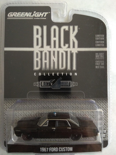 Greenlight Black Bandit 1967 Ford Custom Gomas Patrulla Gl4