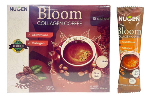 Bloom - Café De Colágeno De Nugen 0.35 Oz X 10 Sobres