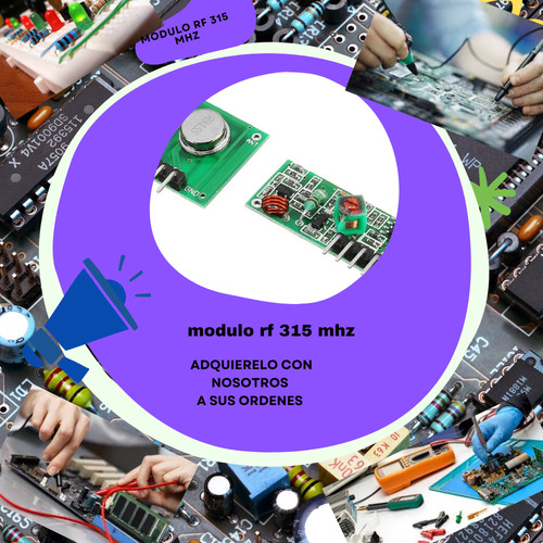 2 Modulo Rf 315 Mhz Emisor Y Receptor Arduino