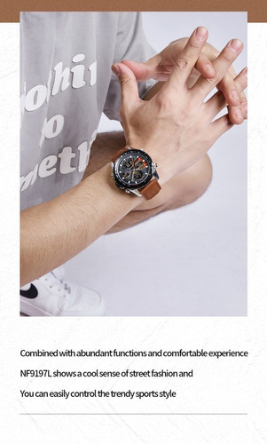 Reloj Deportivo Naviforce For Hombre, Reloj De Piel
