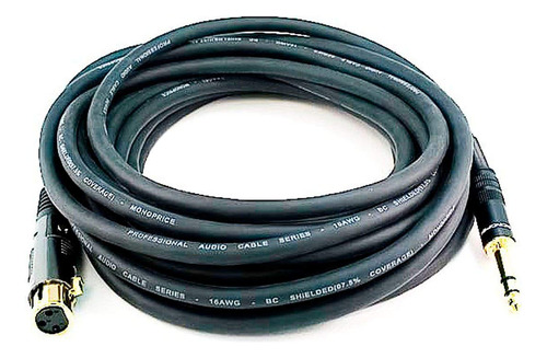 Cable Monoprice Xlr Hembra A Trs Macho De 1/4 De Pulgada, 25
