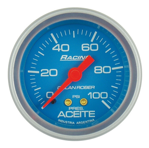 Manómetro Mecánico De Aceite Orlan Rober Línea Racing 100psi