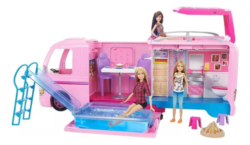 Barbie Vintage 2017 Dream Camper 360°+50 Accesorios N.u.e.v. (Usado)