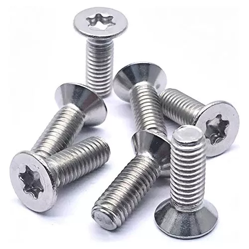 Tornillos Torx M4 cabeza avellanada, tornillos de cabeza plana Torx,  paquete de 50 unidades (M4 x 0.236 in)