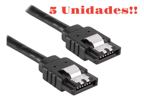 Cable Sata 2 Con Traba 45cm Pack 5 Unidades