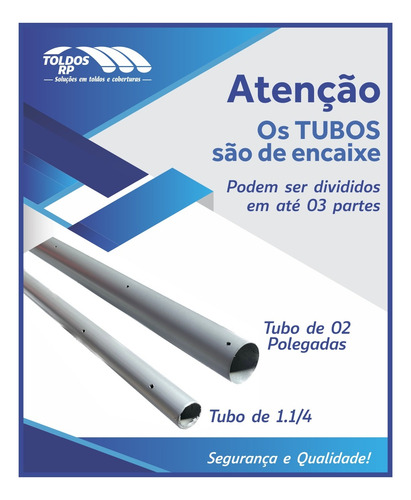 Toldo Cortina Com Os Tubos 1,69x1,90 Completo Promoção