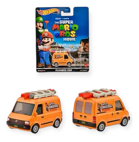 Hot Wheels Vehículo Mario La Película Van De Plomero Color M
