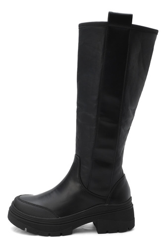 Bota Moca July Negro Puntera En Venecia Diamante Waterproof